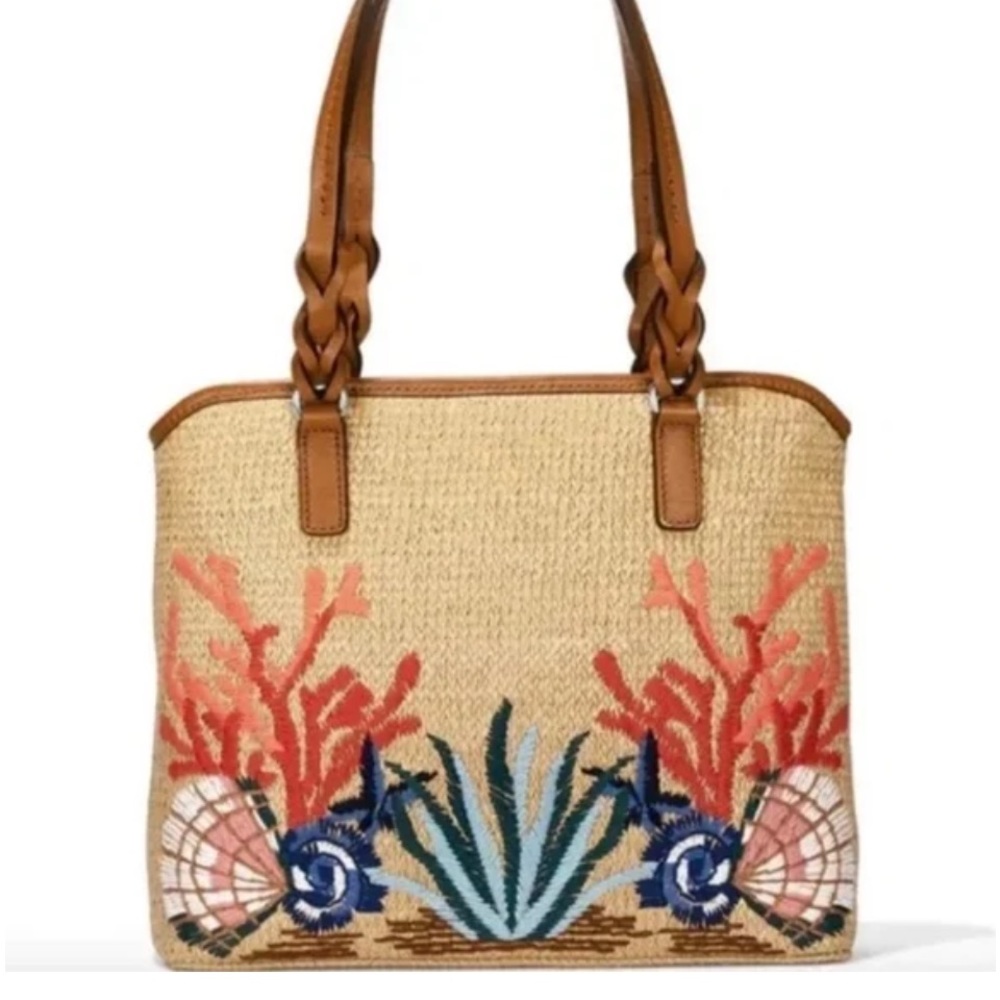 NWT Sea Shore Brighton handbag + dust cover ocean coral